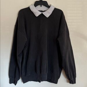 Jonn Colt Cozy Gray Sweatshirt With collar